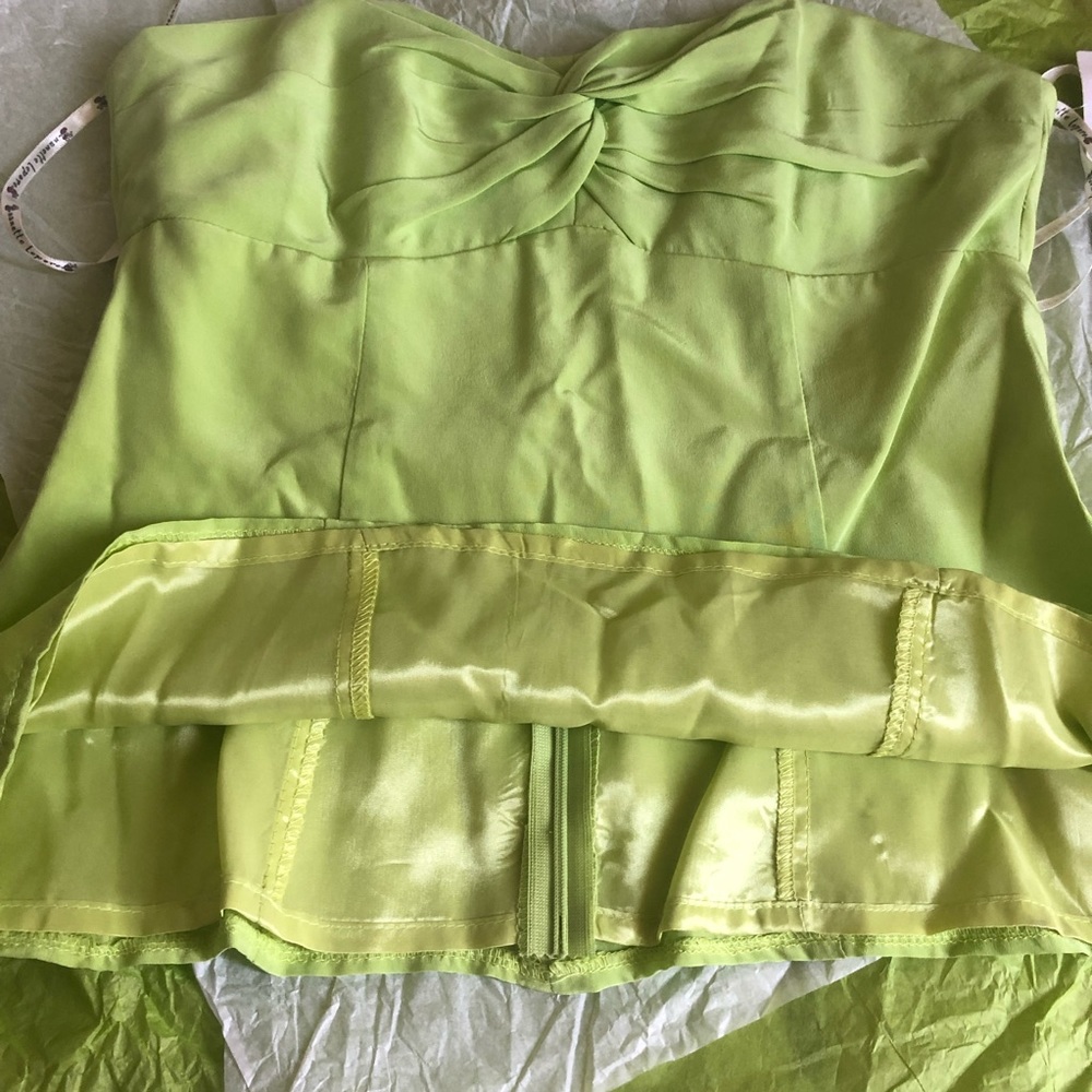 Nanette Lepore 100% Silk Strapless Twist Bustier Top Sz 6 - Picture 11 of 13